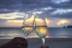 apéritif sur la plage voyage de noces