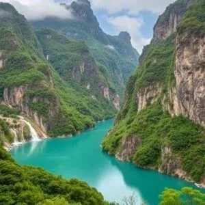 Voyage mystère paysage vert Asie