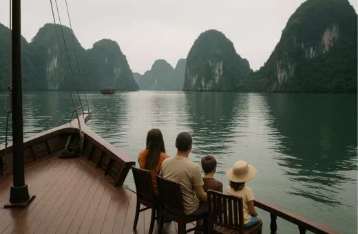 Voyage en famille à Noël Baie d'Ha Long Vietnam bateau Lang Ha
